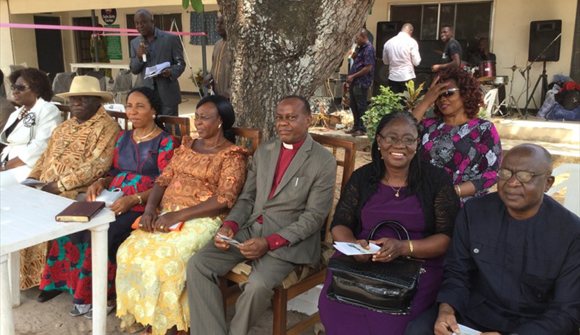 Guests at the Health Center include Chief Ogbonnaya